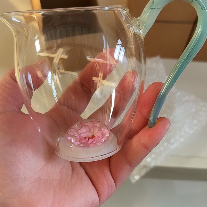玻璃手工艺品玻璃茶器依然唐韵绿玉