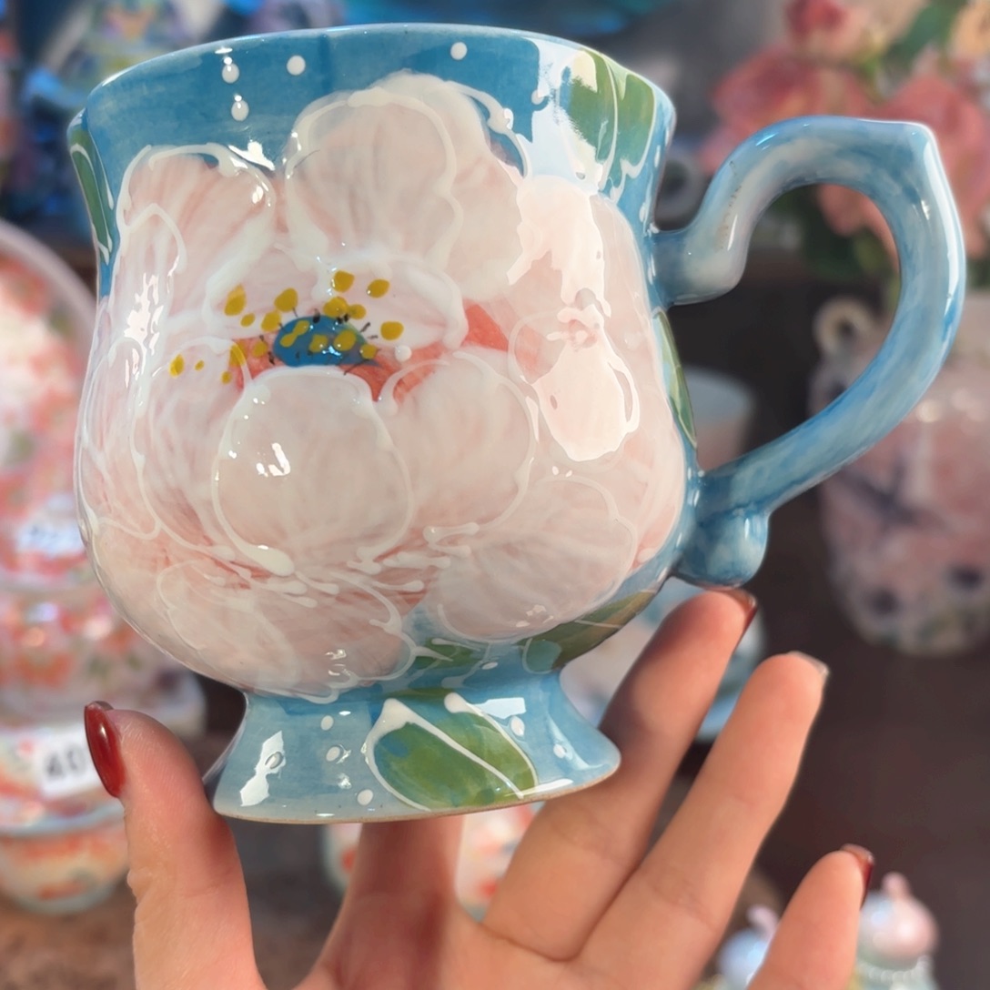 景德镇手绘高温釉下彩陶瓷茶具