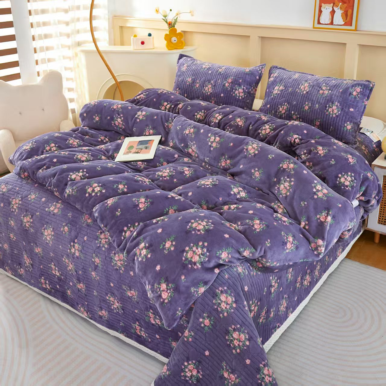 6896双面绒豆豆被