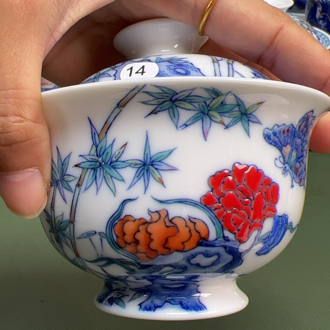 杯景德镇纯手绘茶具14大的