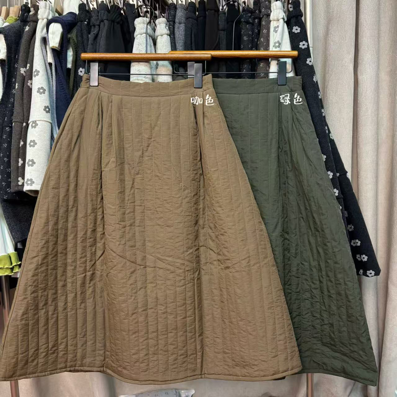 BKJ#2230#日系加厚夹棉长裙