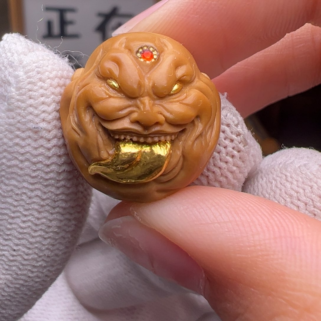 猴头核桃把件镶嵌款舔僧18➕尺寸全品有正常封口线