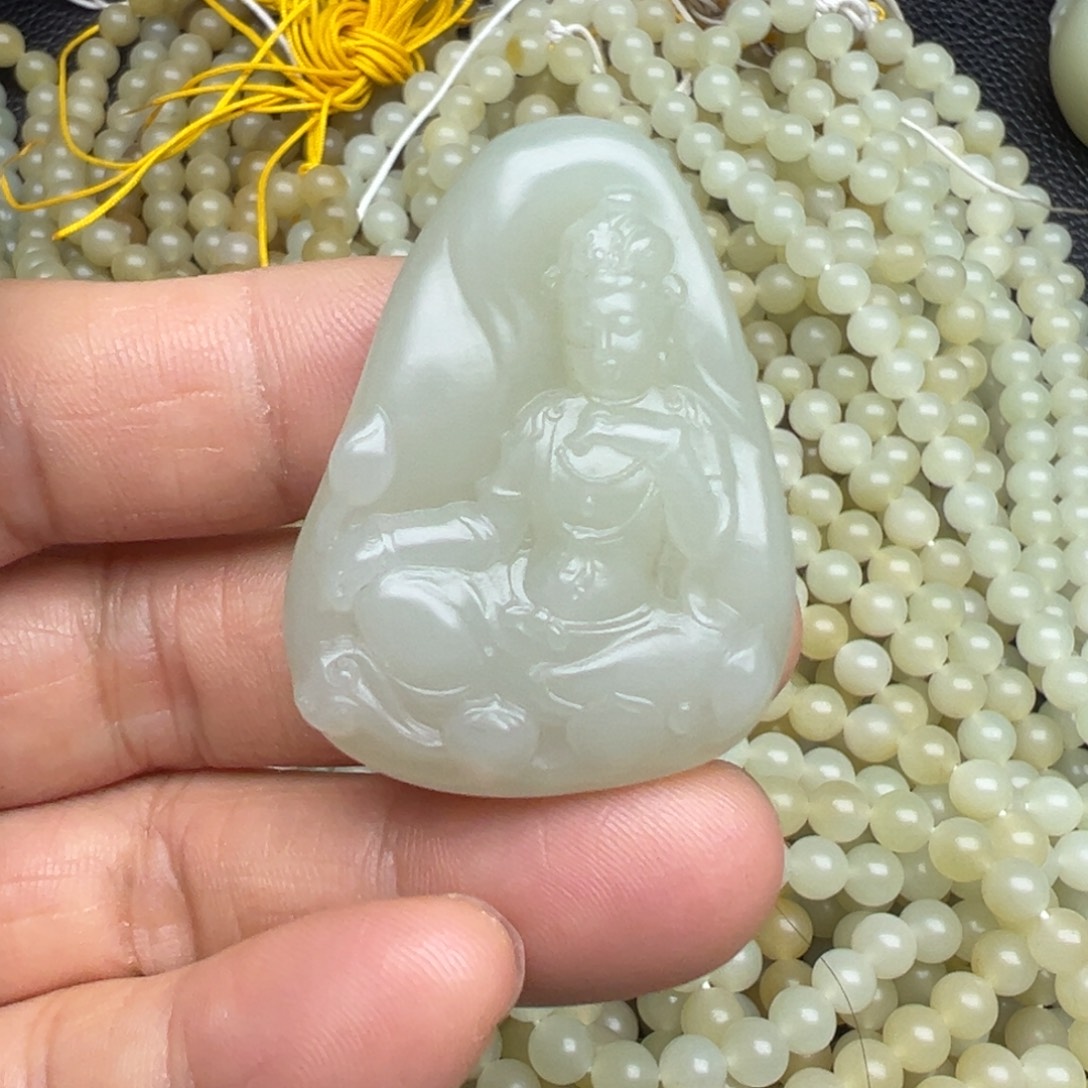 和田玉（糖玉）未镶嵌吊坠(不含链)