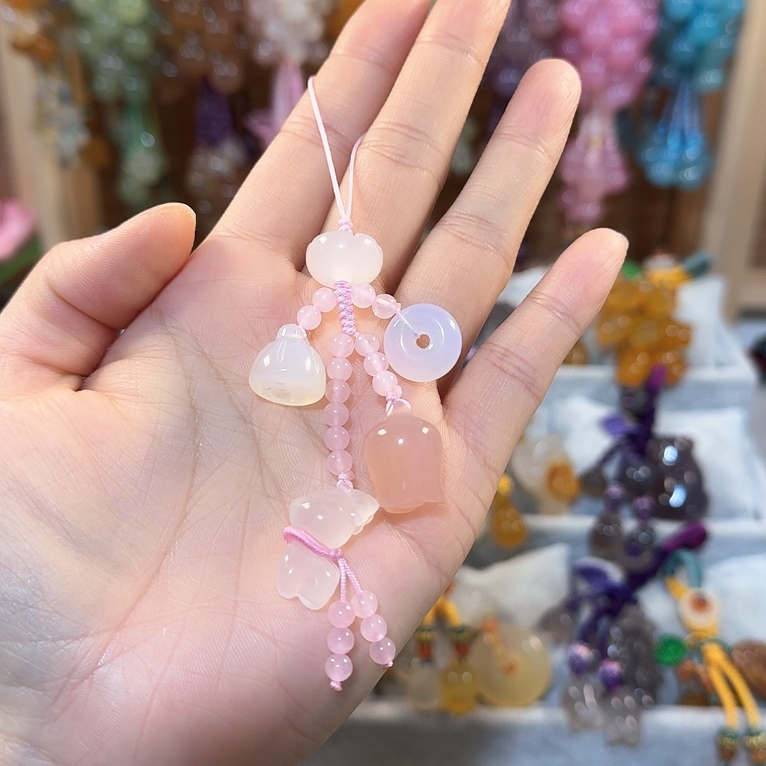 玛瑙/玉髓手机挂件未镶嵌