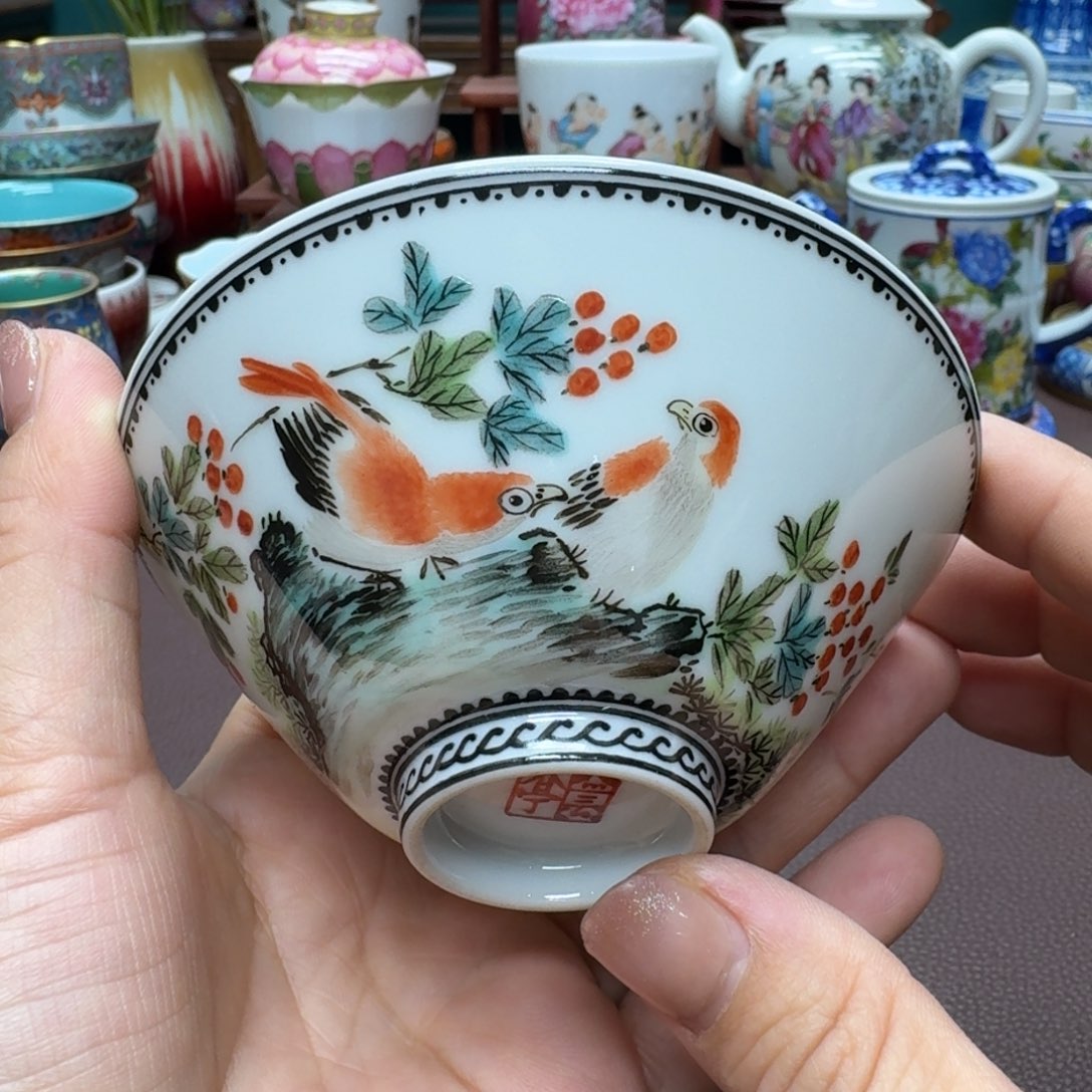 瓷片景德镇仿古手工制作精品展示