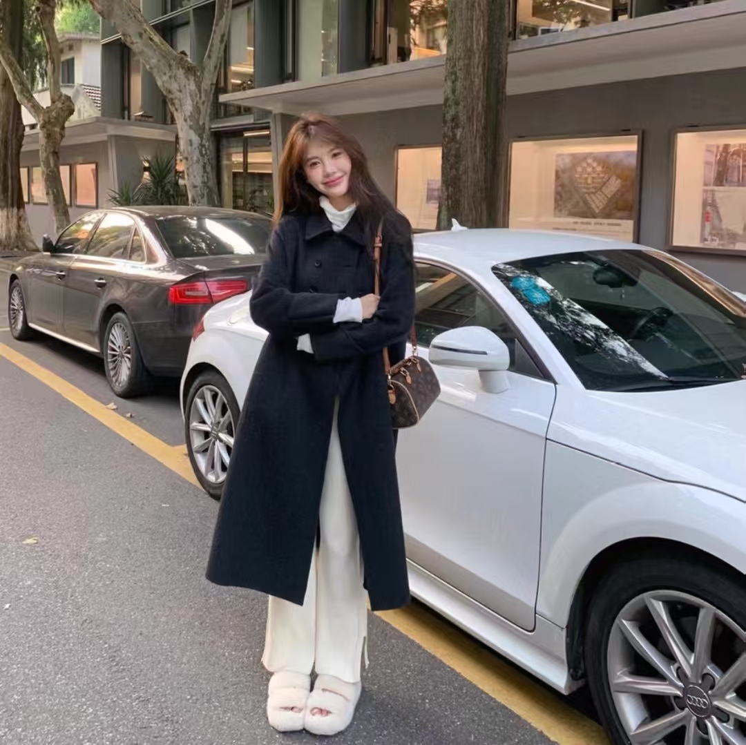 秋款阿尔巴卡双面大衣宽松气质大衣921款