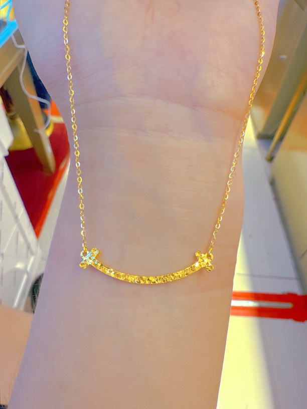 超闪双面碎冰冰大微笑套链