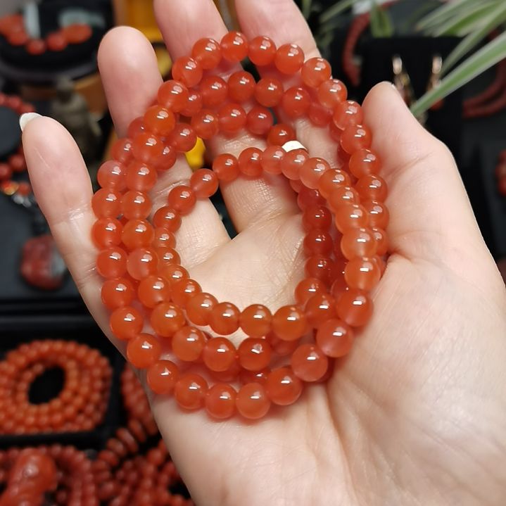 南红玛瑙手串未镶嵌Q*