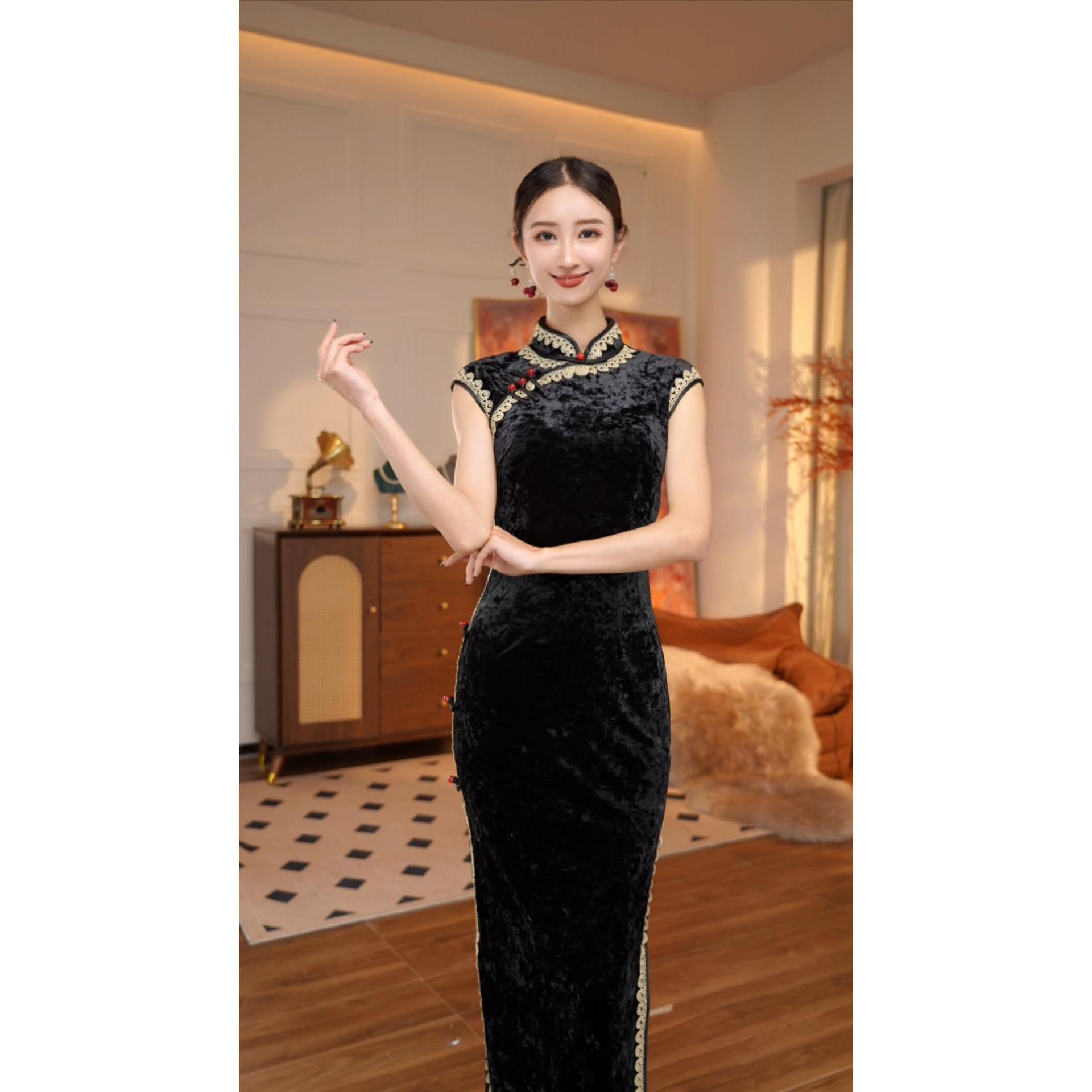 【今棠】2025复古文艺减龄修身显白日常款旗袍125CM