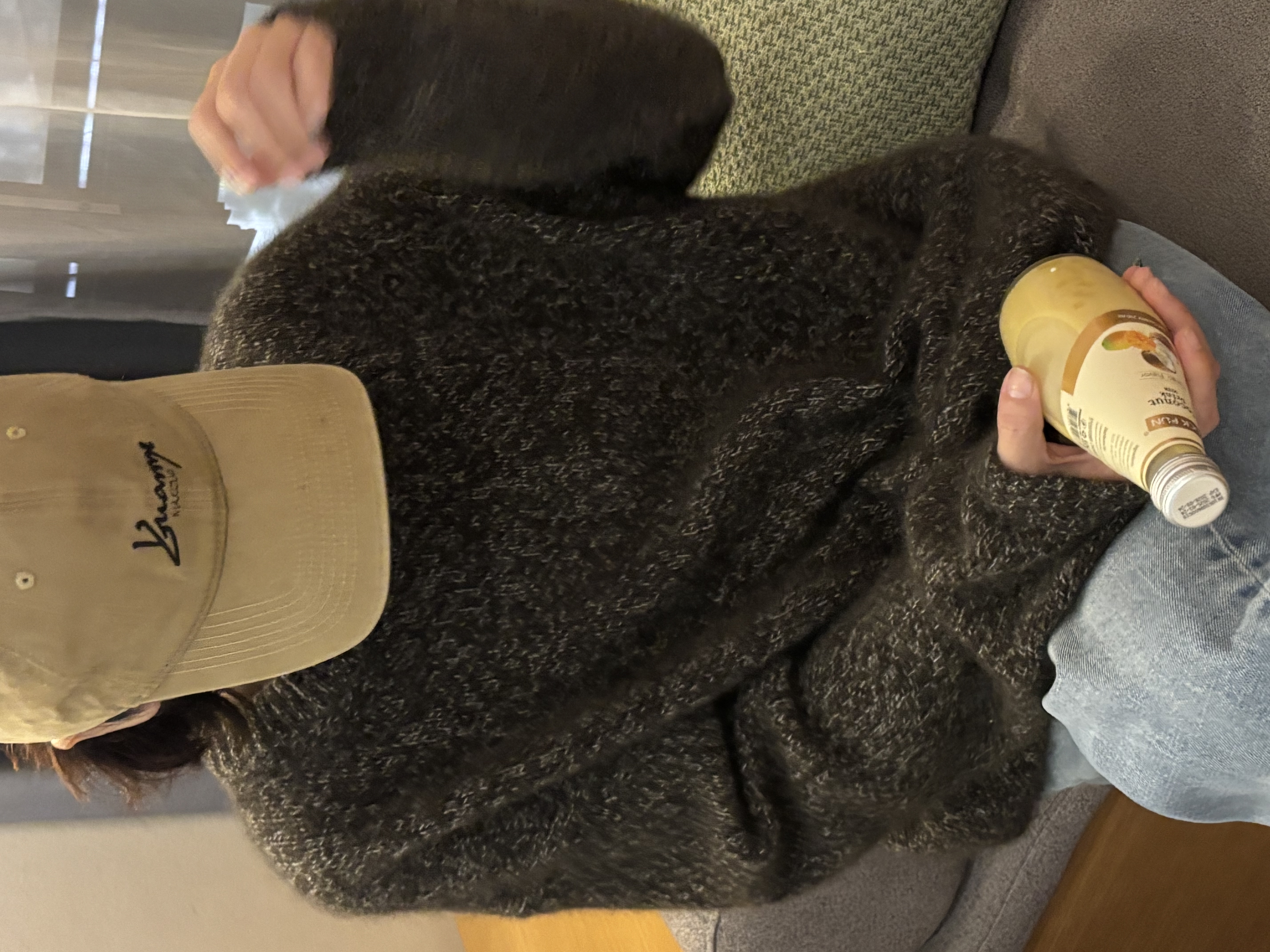 【Y98]慵懒百搭亲肤保暖落肩袖休闲针织圆毛衫