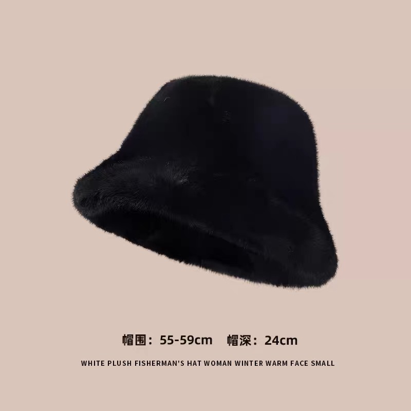 女休闲轻奢风时尚新款渔夫帽冬季保暖帽子圆顶