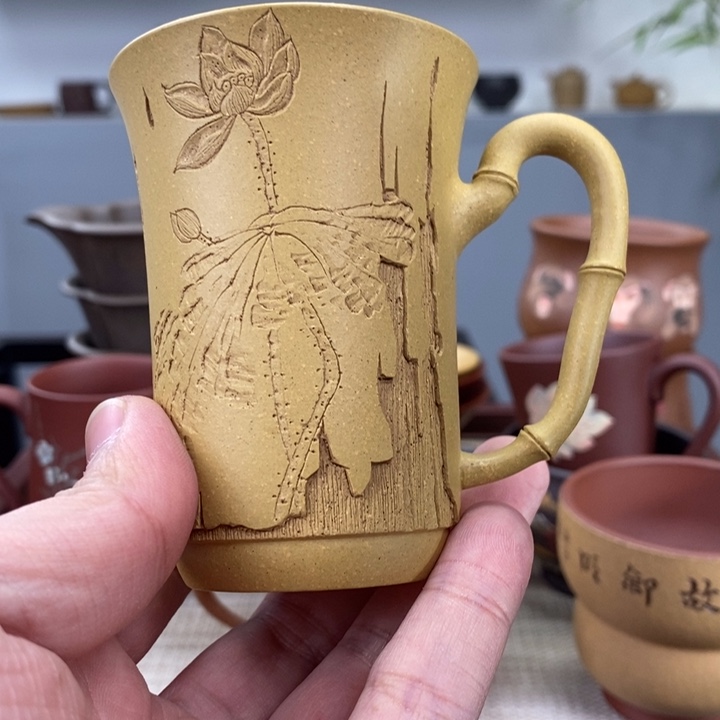 紫砂茶杯宜兴紫砂主人杯