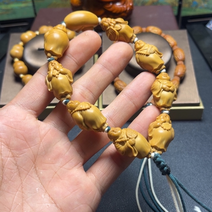橄榄核手串/手链橄榄核雕小和尚