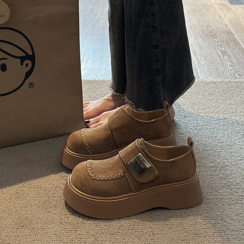 勃肯鞋女2025春季新款松糕厚底小个子增高防滑一脚蹬懒人博肯单鞋