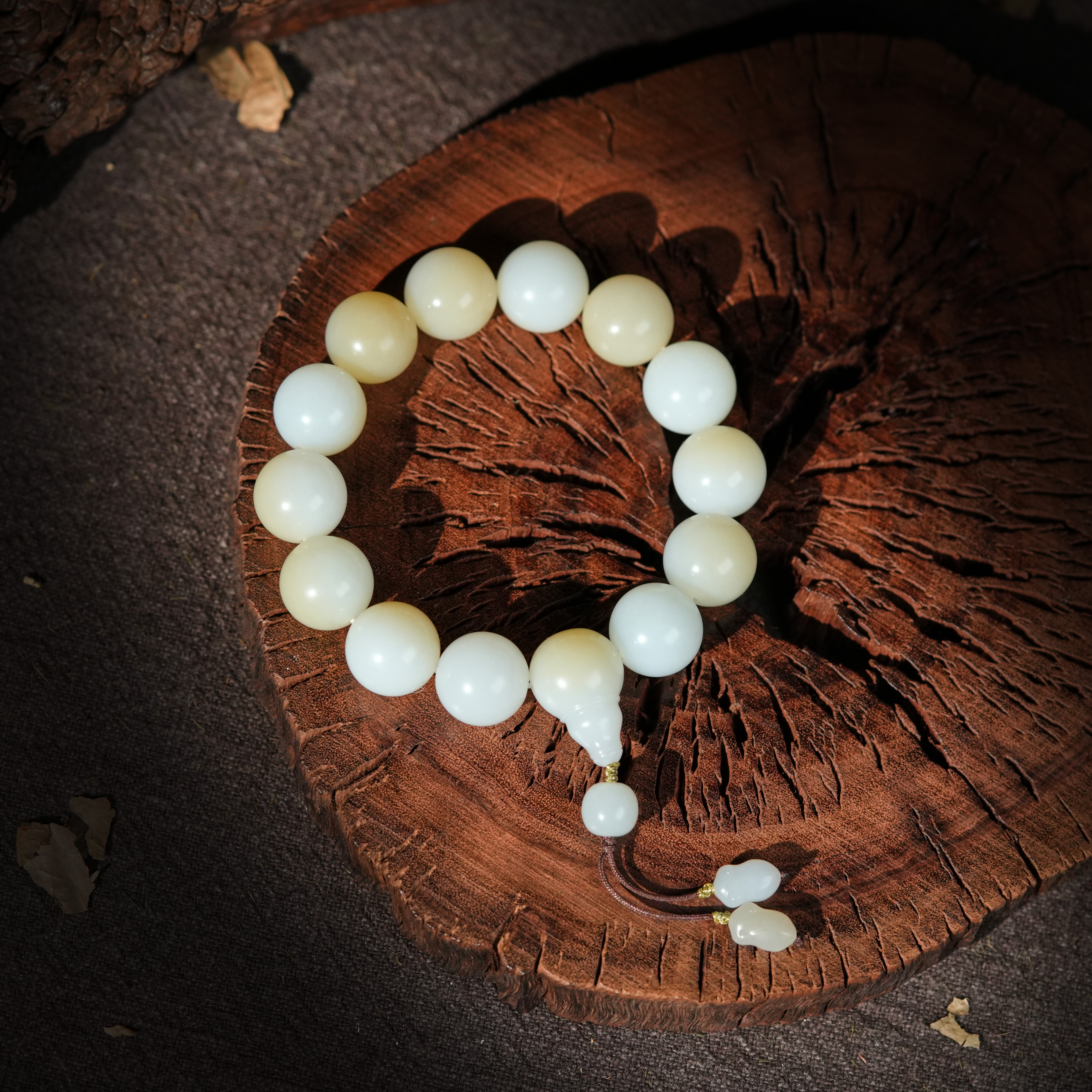 【左边婷姐】和田玉糖白手持 Z612