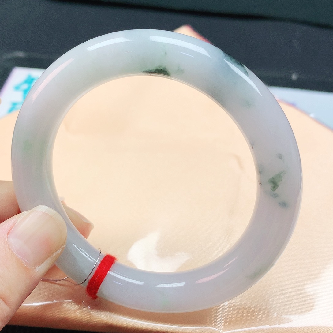 翡翠手镯未镶嵌57胖圆