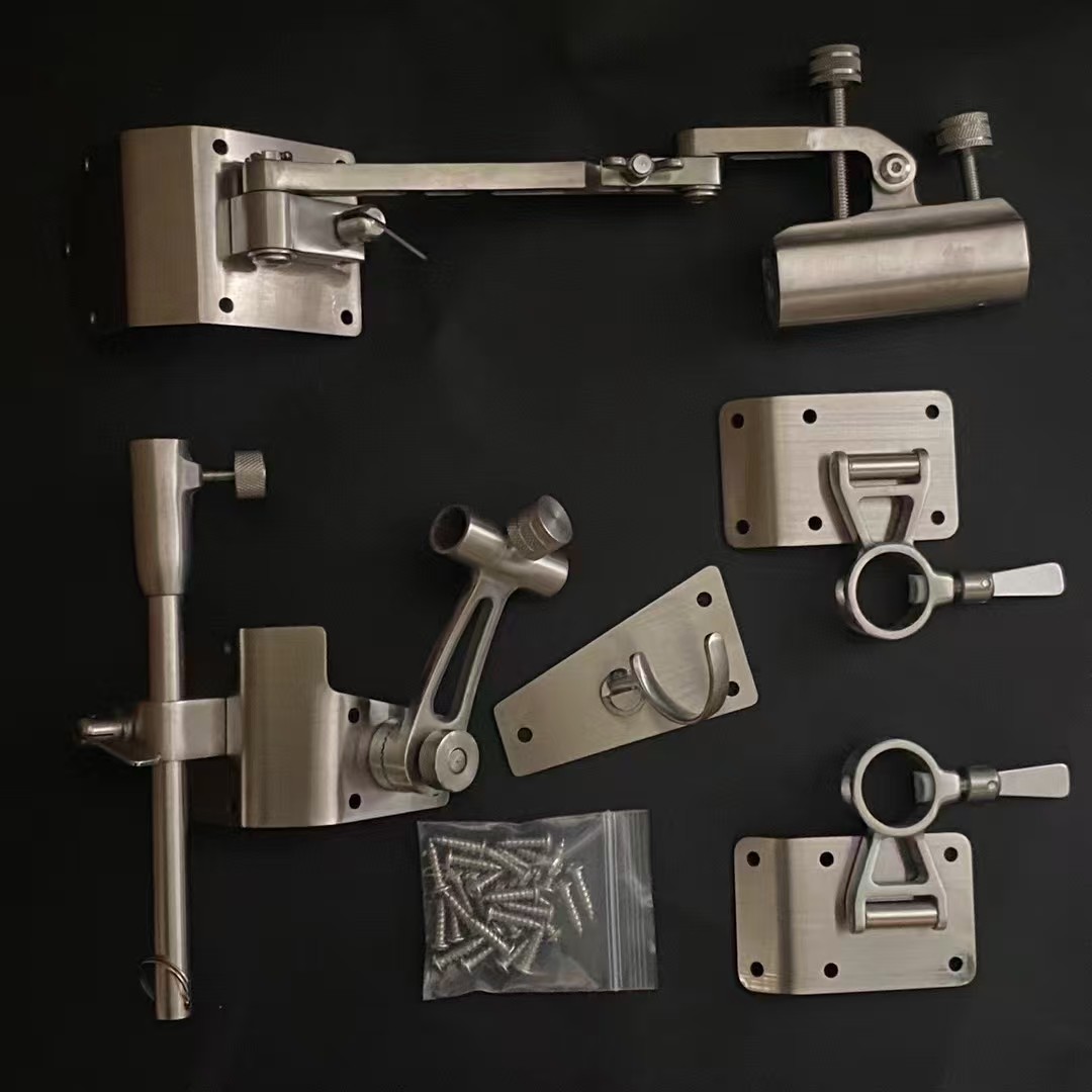 新款特价304加厚包角不锈钢配件斜角直角万向拐角炮台6件套套装