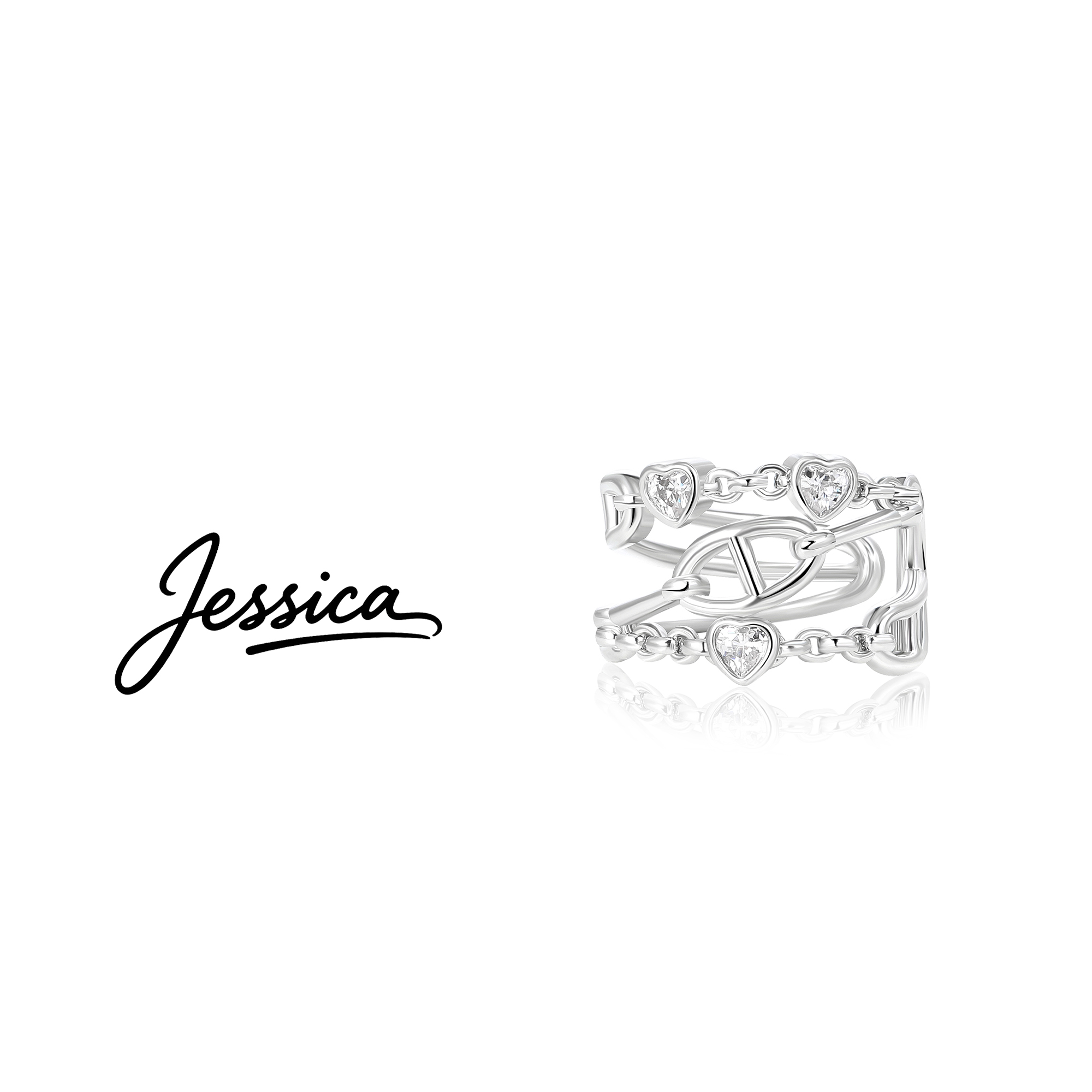 佳西卡 CNC 精工 单只装 左右耳 三层猪鼻耳骨夹（JXK922）