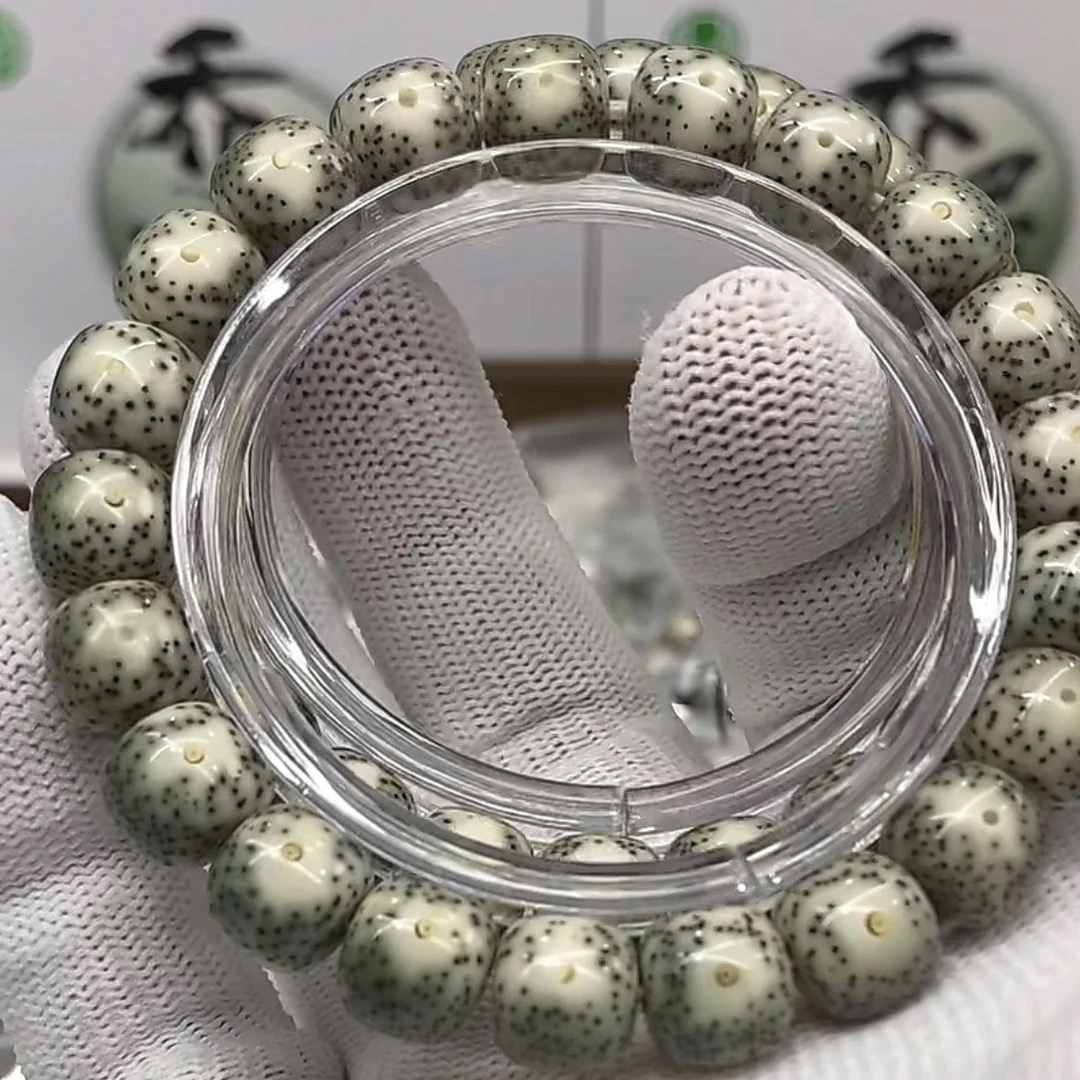 129 石玉料眼睛星月菩提手串 11*10mm