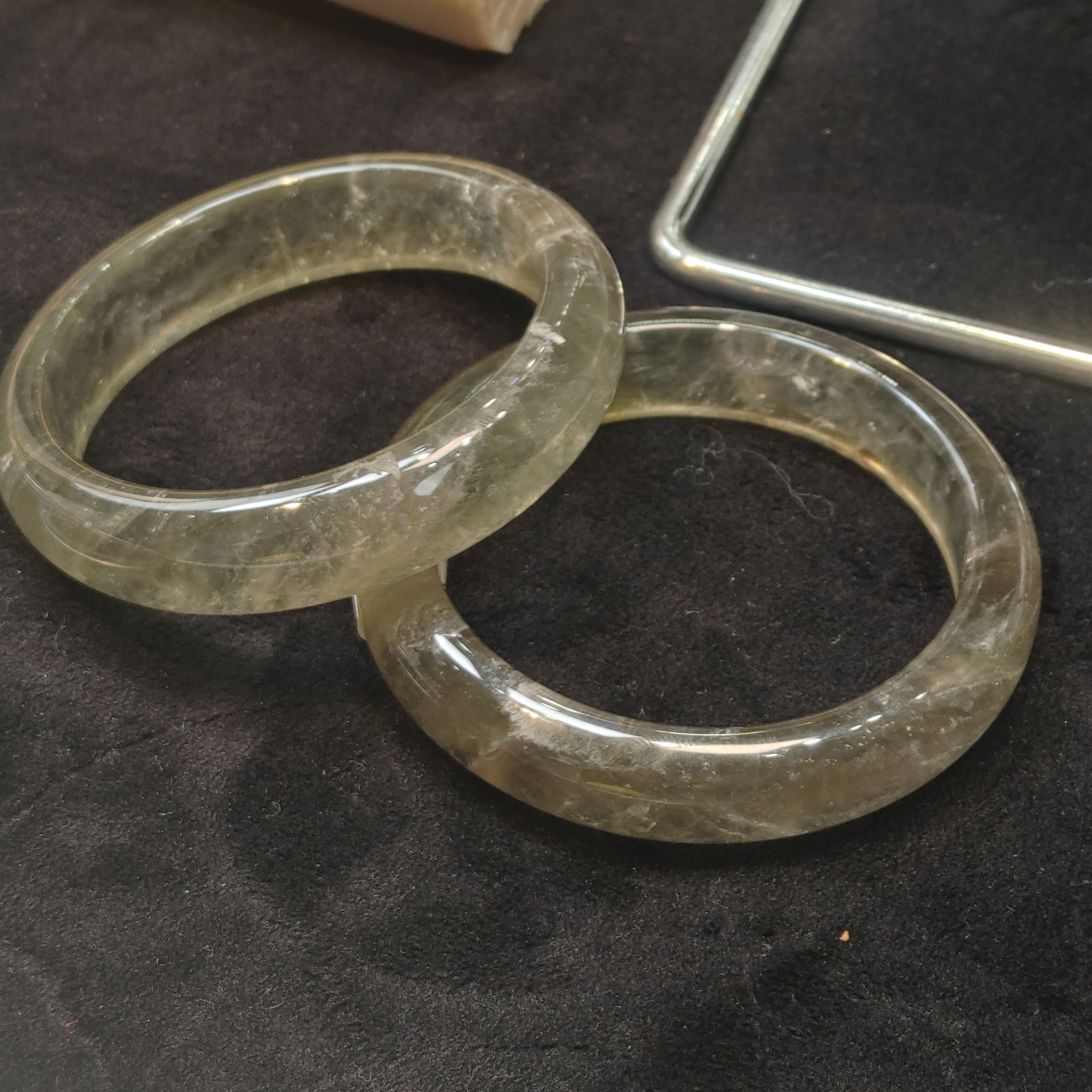 【老王优选】007-天然绿兔毛水晶手镯-多样性发一54-63圈口