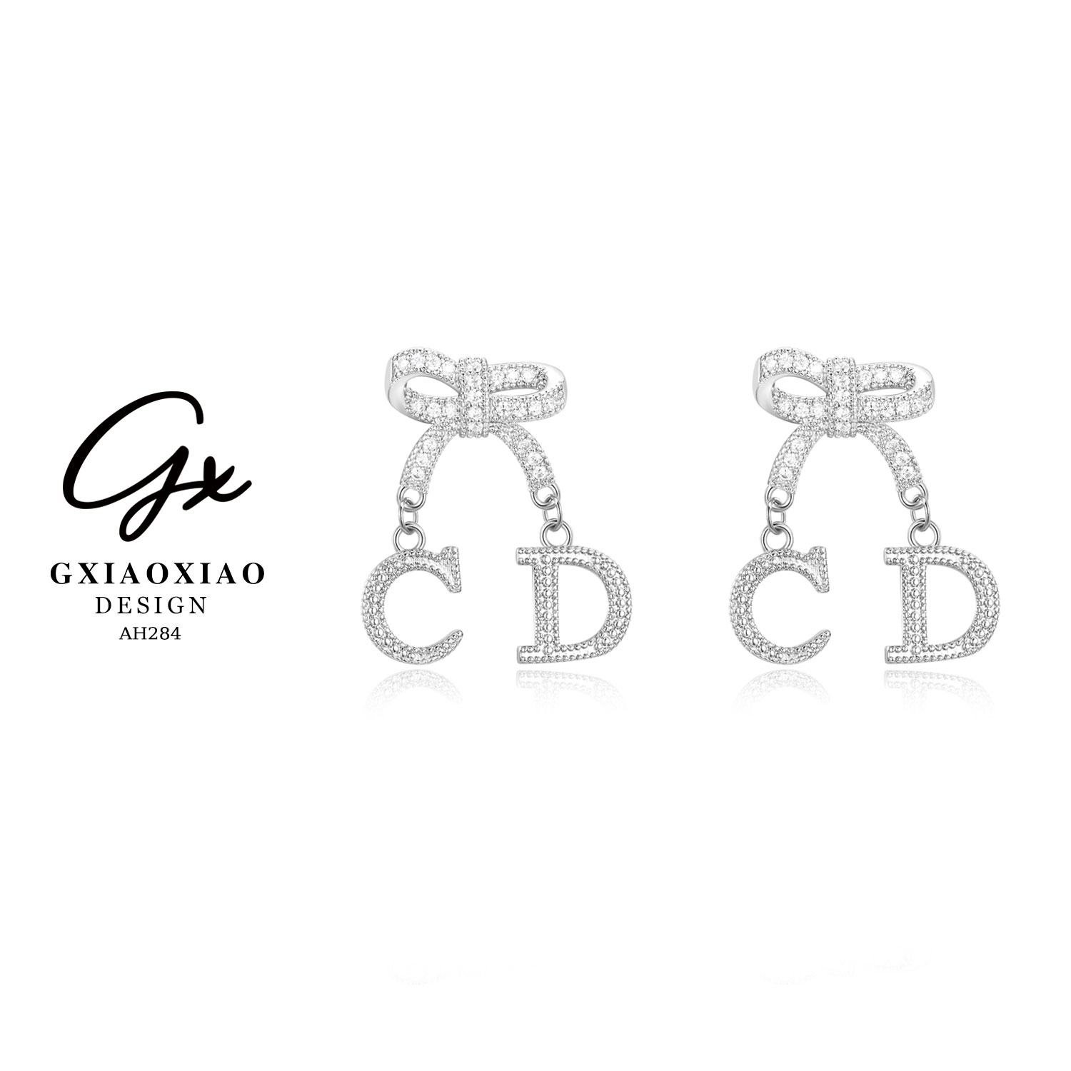 G XIAOXIAO 镀K金 【蝴蝶泉边】时尚百搭高级感蝴蝶耳环 AH284