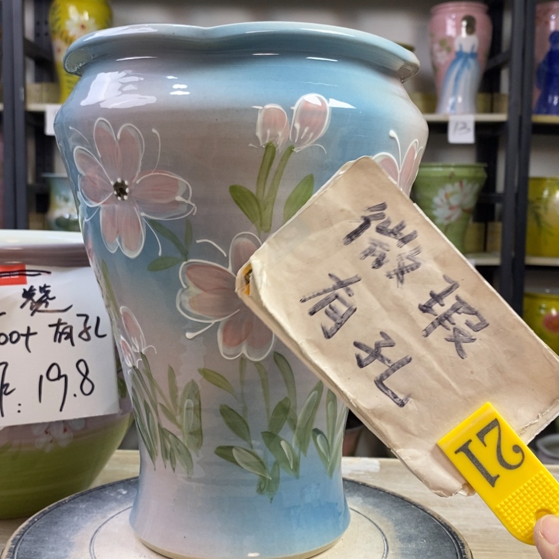 景德镇手工手绘陶瓷花盆