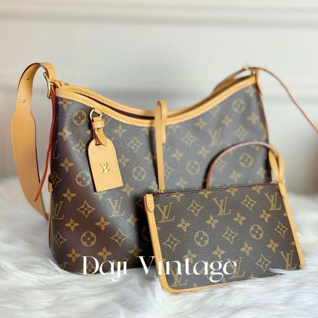 99新 LouisVuitton/路易威登 大吉中古/LV路易威登老花carryall小