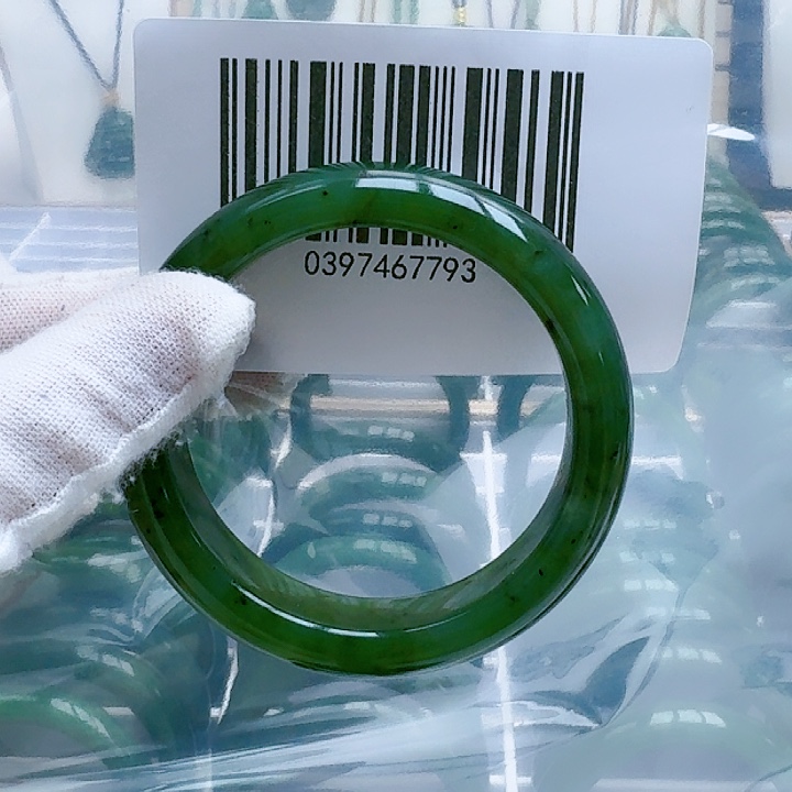 和田玉（碧玉）手镯未镶嵌54