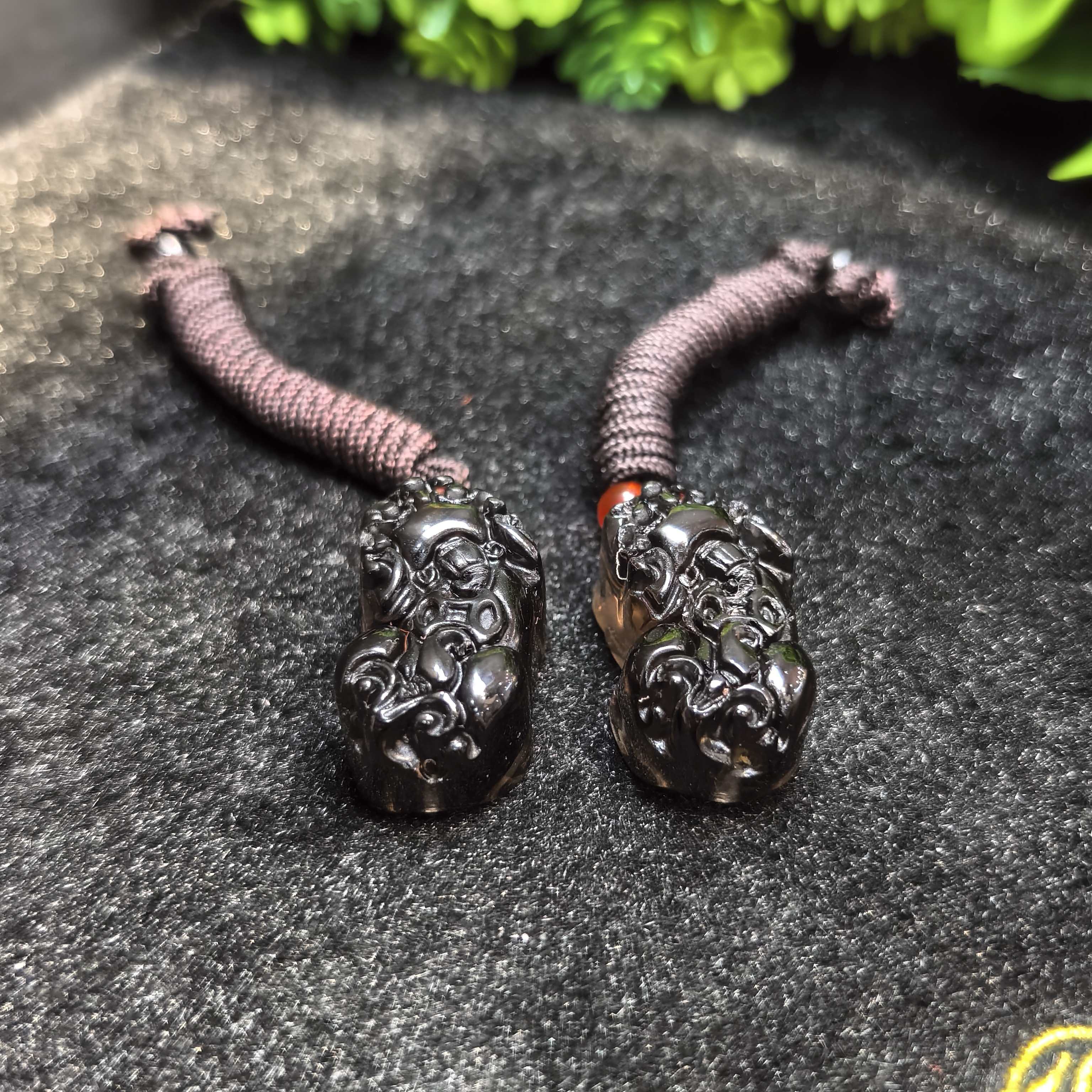 C3177天狼星黑晶冰貔貅黑曜岩吊坠配绳-多样性只发一件