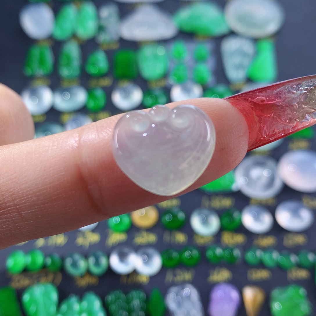 翡翠颈饰未镶嵌纯天然缅甸翡翠A货