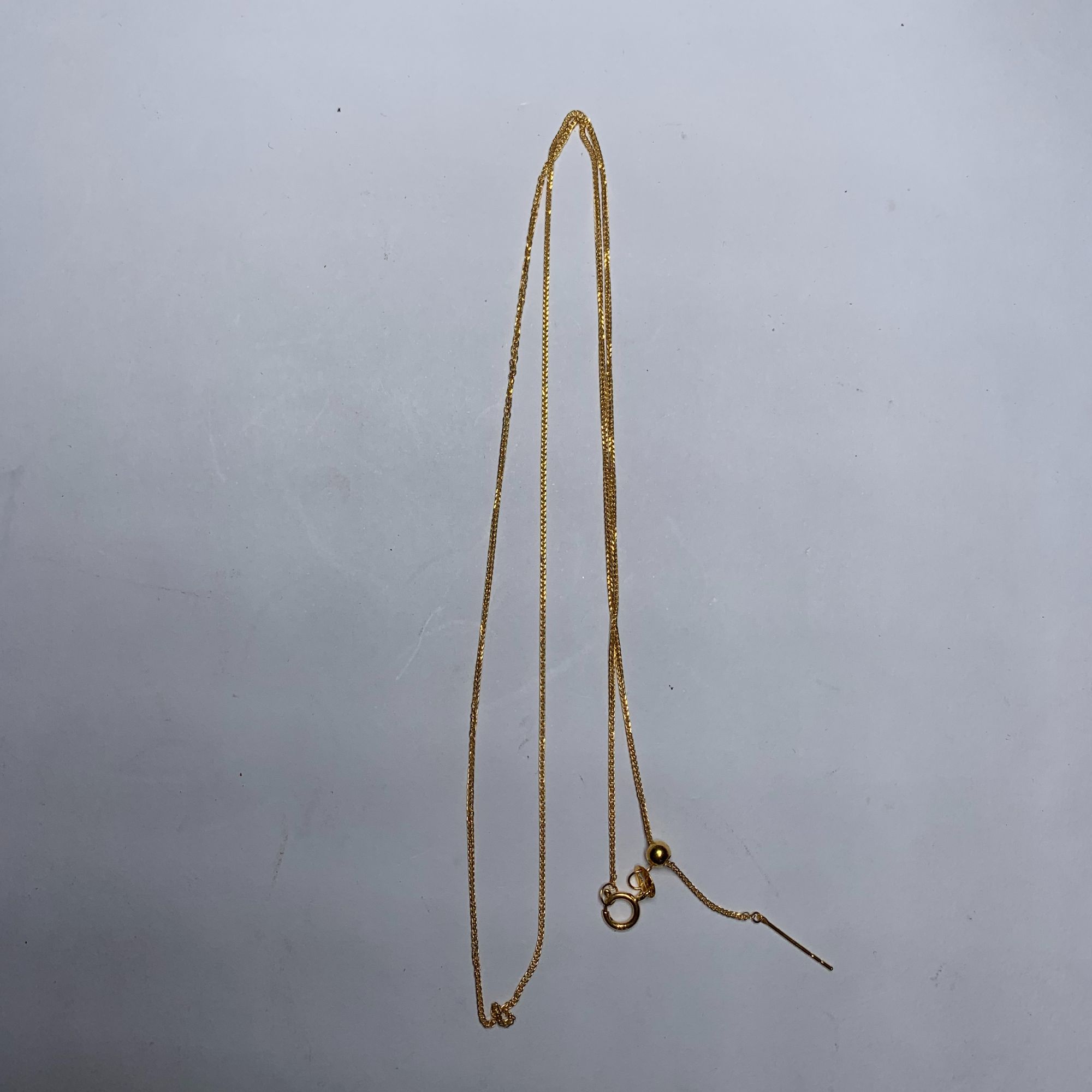 18K金素链万能链