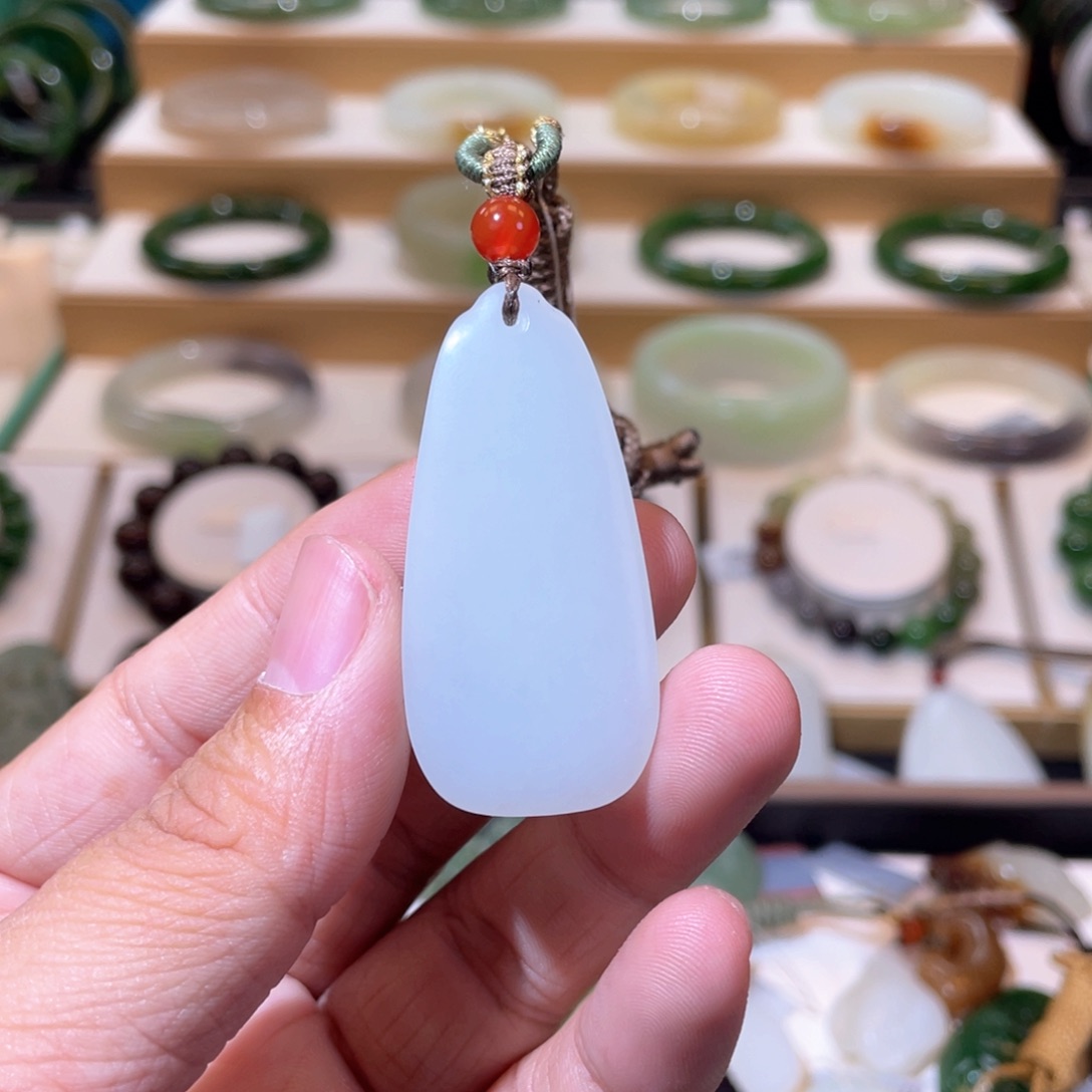 和田玉高品白玉无事牌未镶嵌