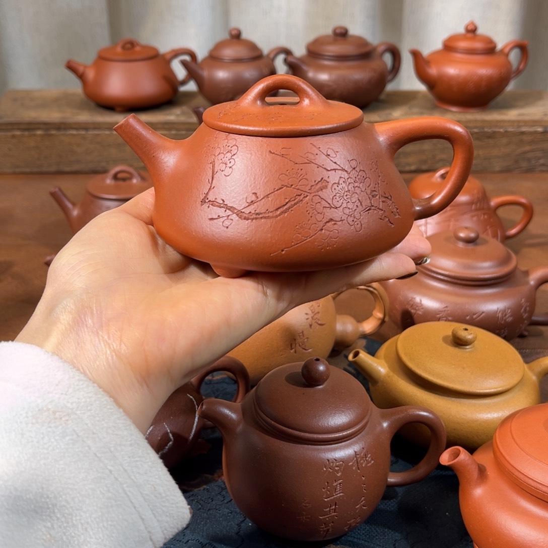 茶壶紫砂平盖石瓢230cc