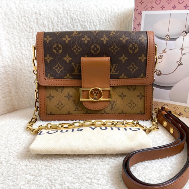 95新 LouisVuitton/路易威登 老花达芙妮中号包/84758140代卖服务