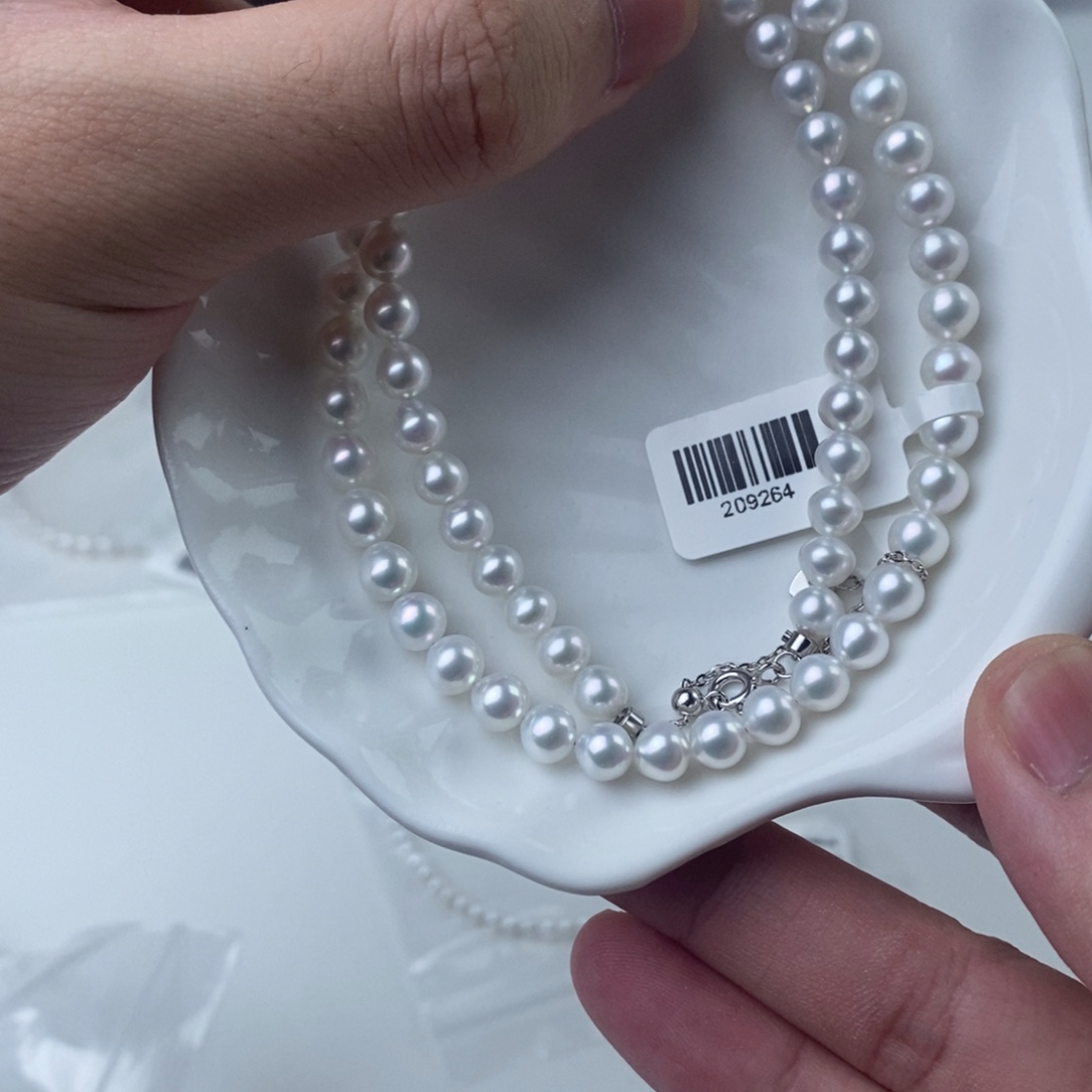 淡水珍珠项链银S925镶嵌209264