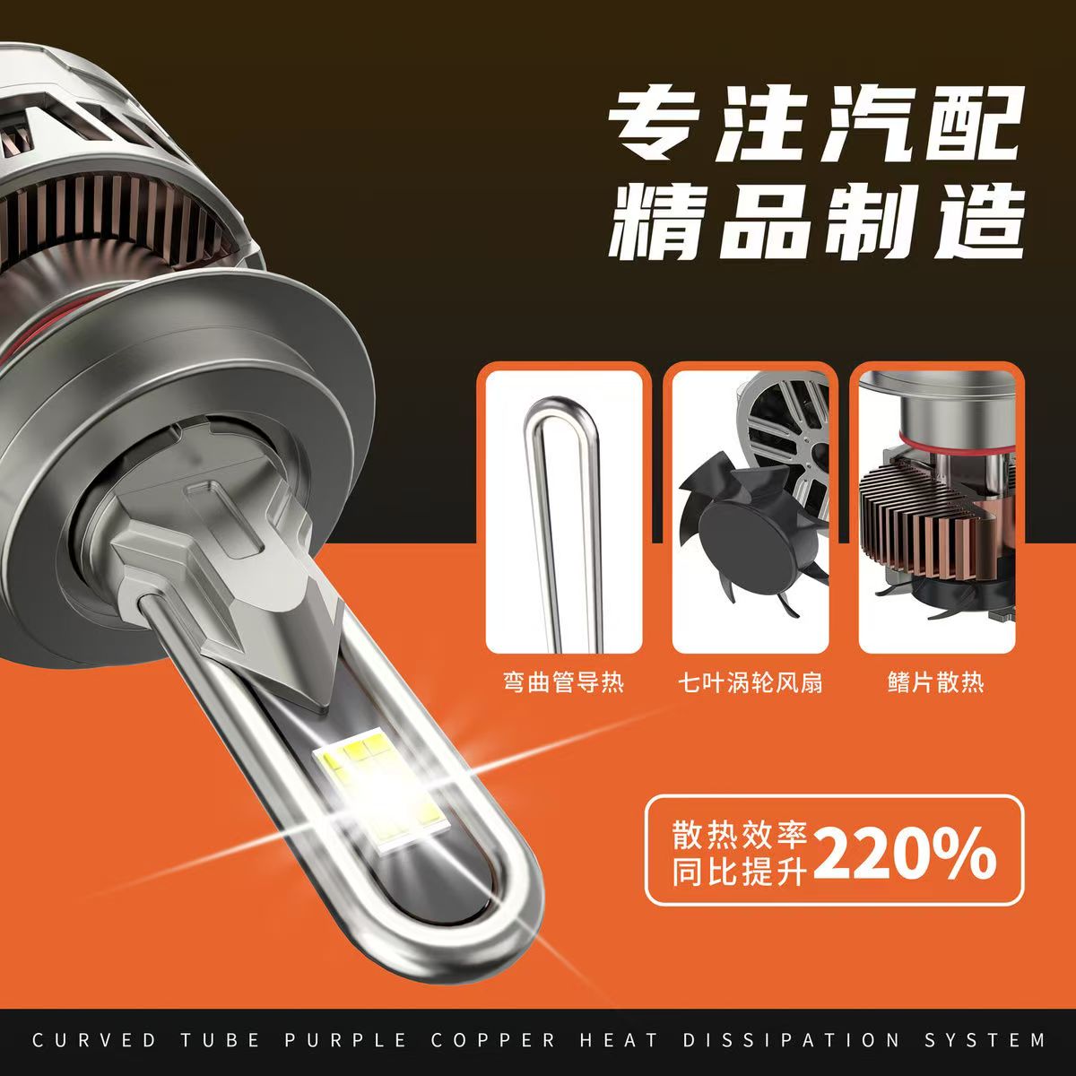 【1号链接】400W超亮超白LED大灯专用激光炮高亮度超聚光灯泡车灯