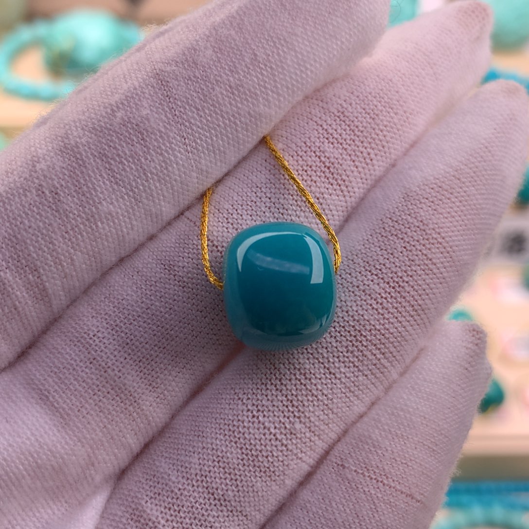 绿松石珠宝奇石未镶嵌13.2×11.3