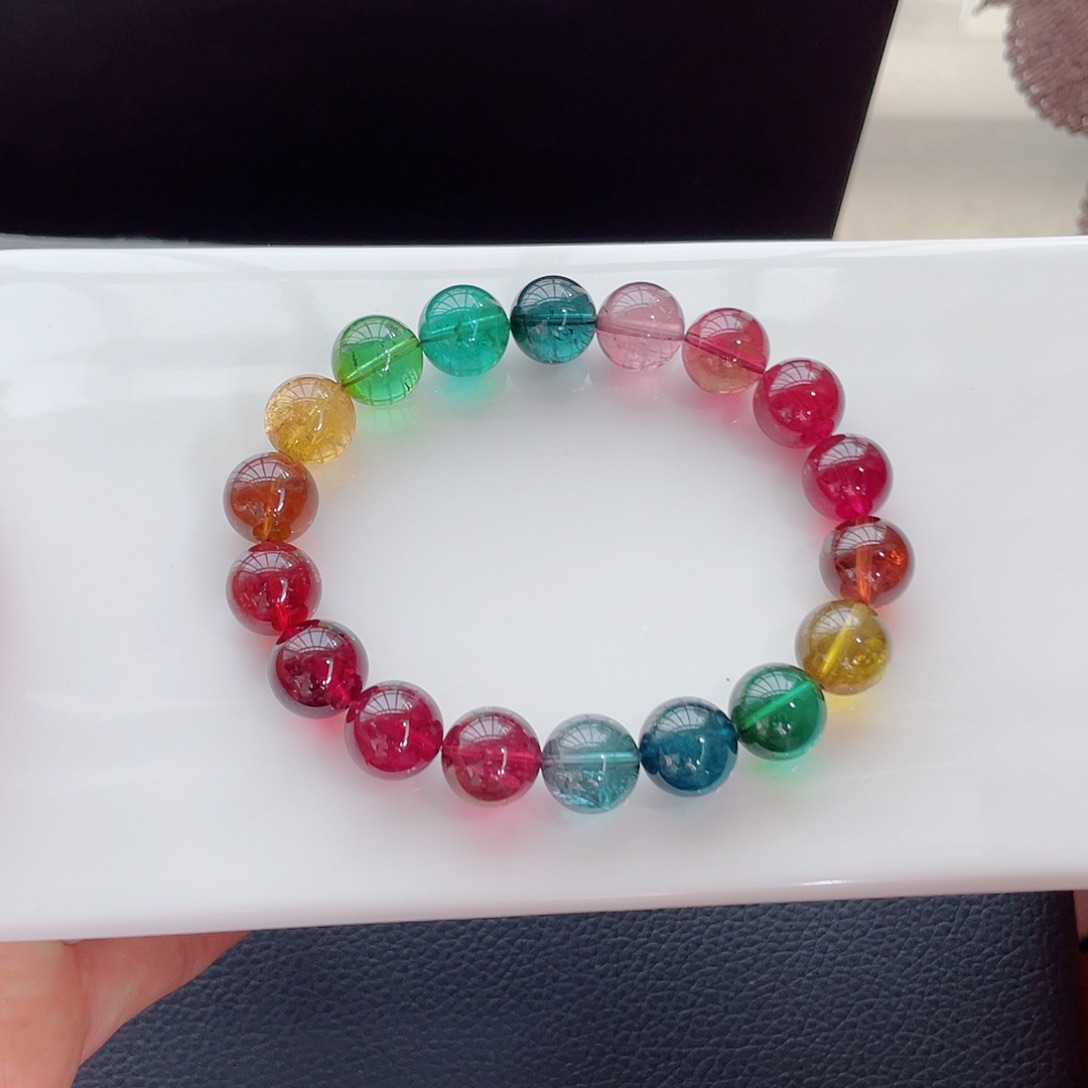 碧玺未镶嵌手链11.2mm左右