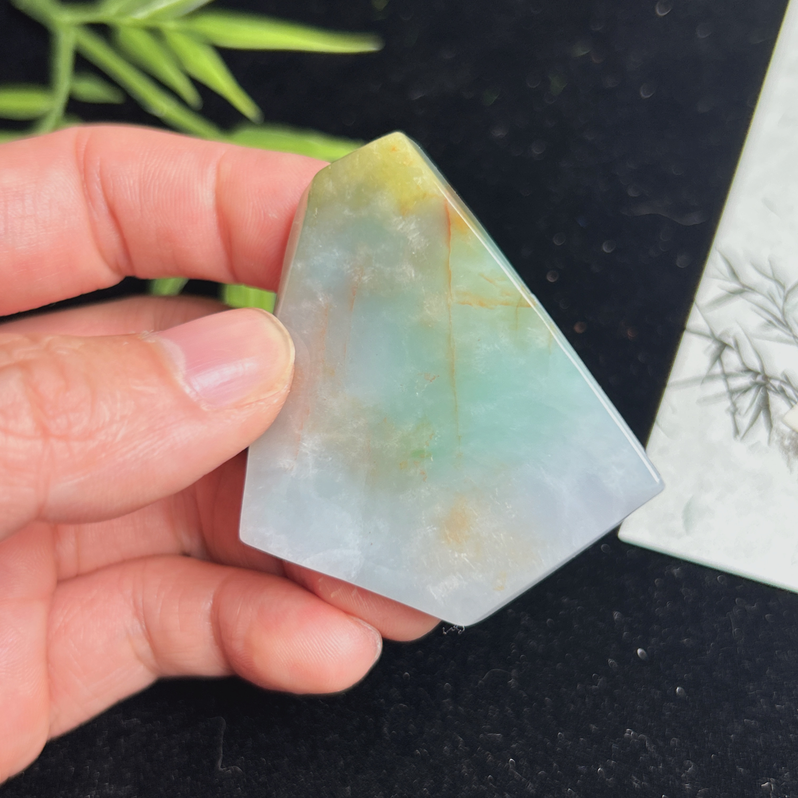 缅甸A货翡翠定制专用单材料，尺寸48*35*9