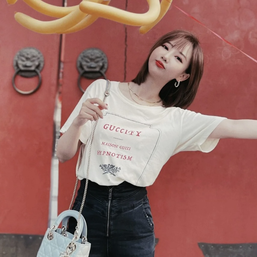 99新 GUCCI/古驰 C300700/复古老钱风短袖/尺码XS