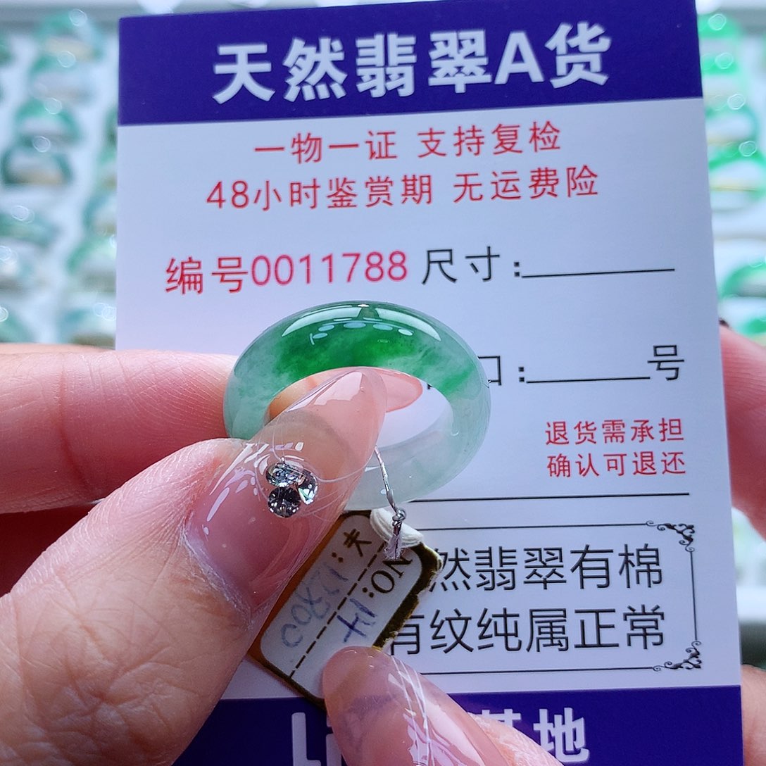 翡翠戒指未镶嵌14号