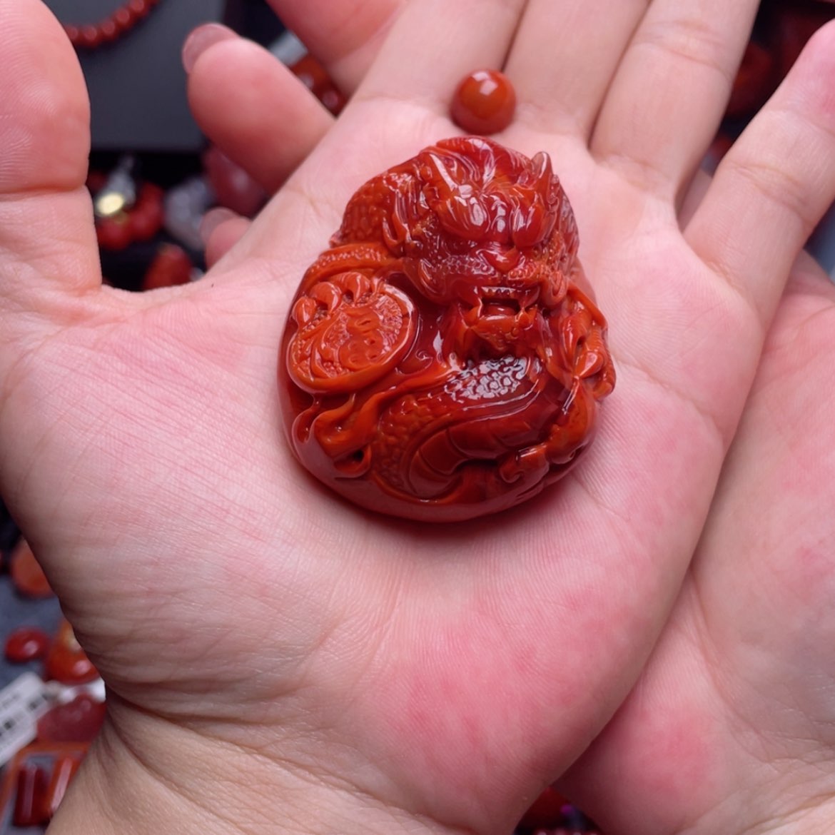 【闪购商品】南红玛瑙龙牌未镶嵌东