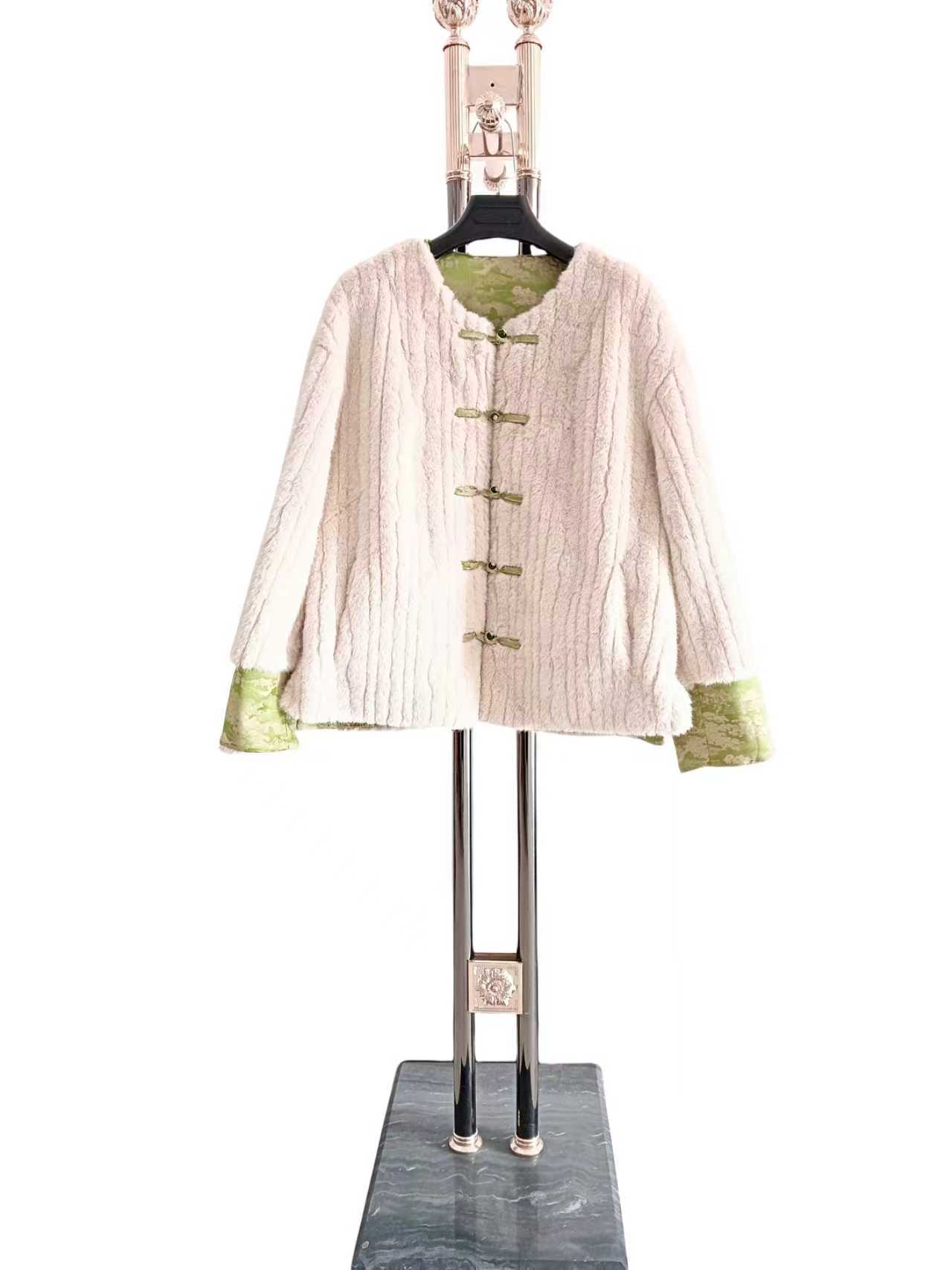 常规款复古长袖短外套冬季女士女双面秋季森系气质672