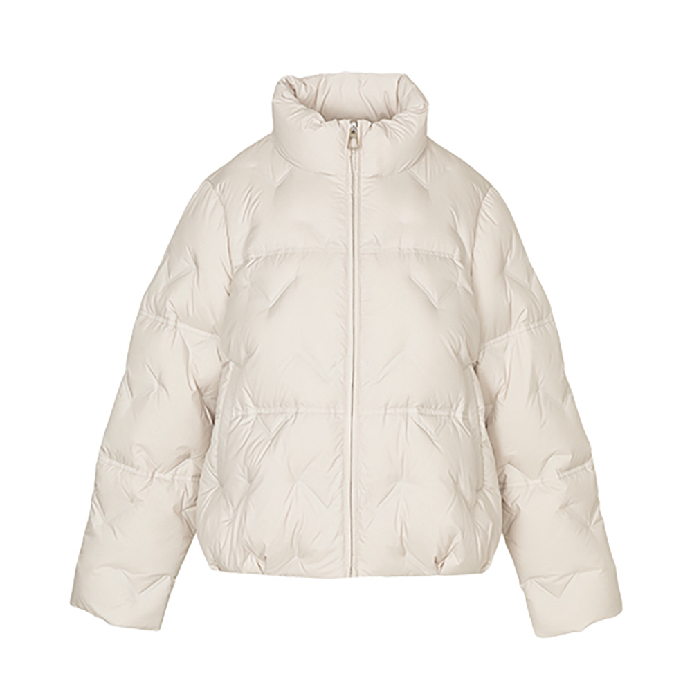 清薄白鸭绒星月白短款