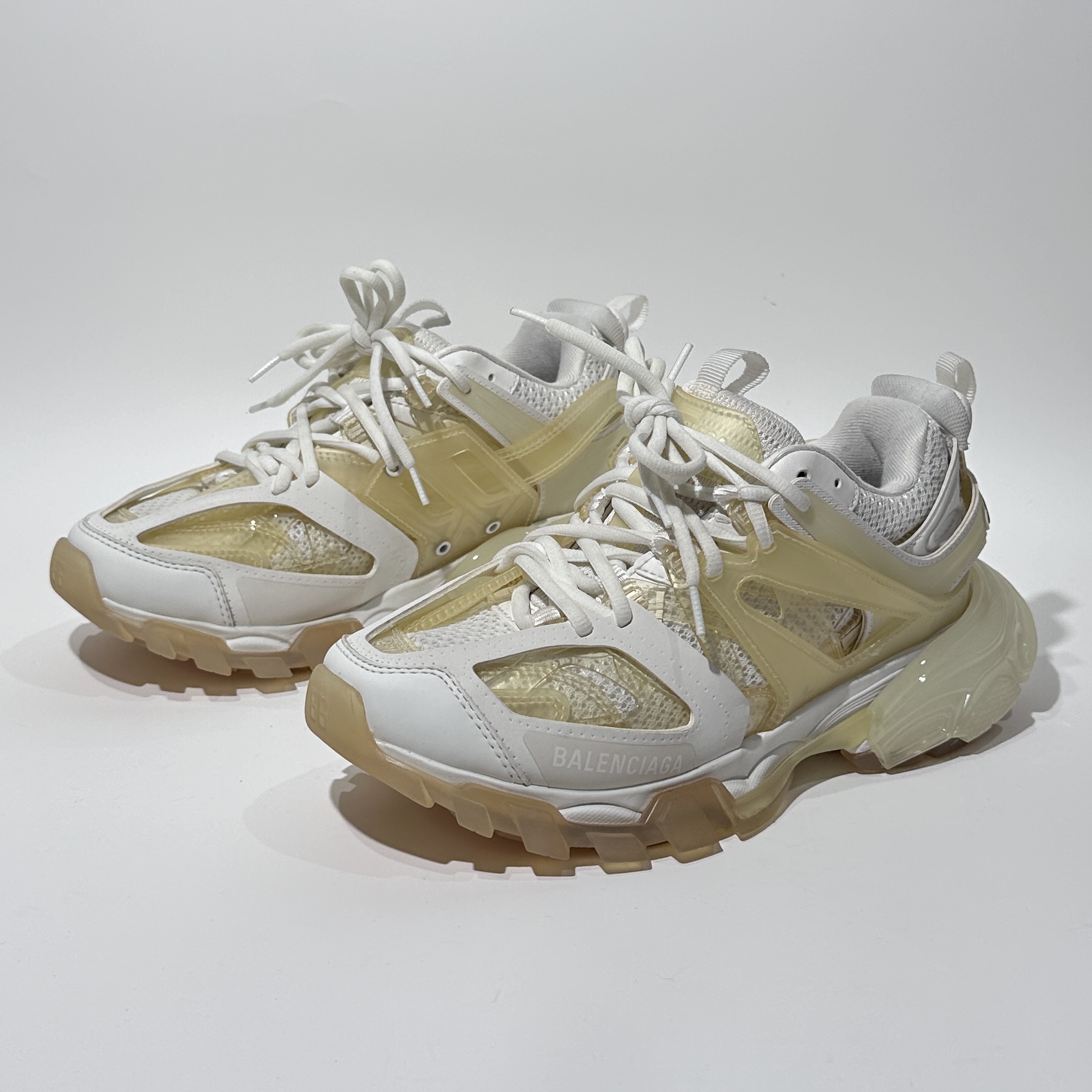 95新 Balenciaga/巴黎世家 37码 Track 白黄时尚老爹鞋/BX01730