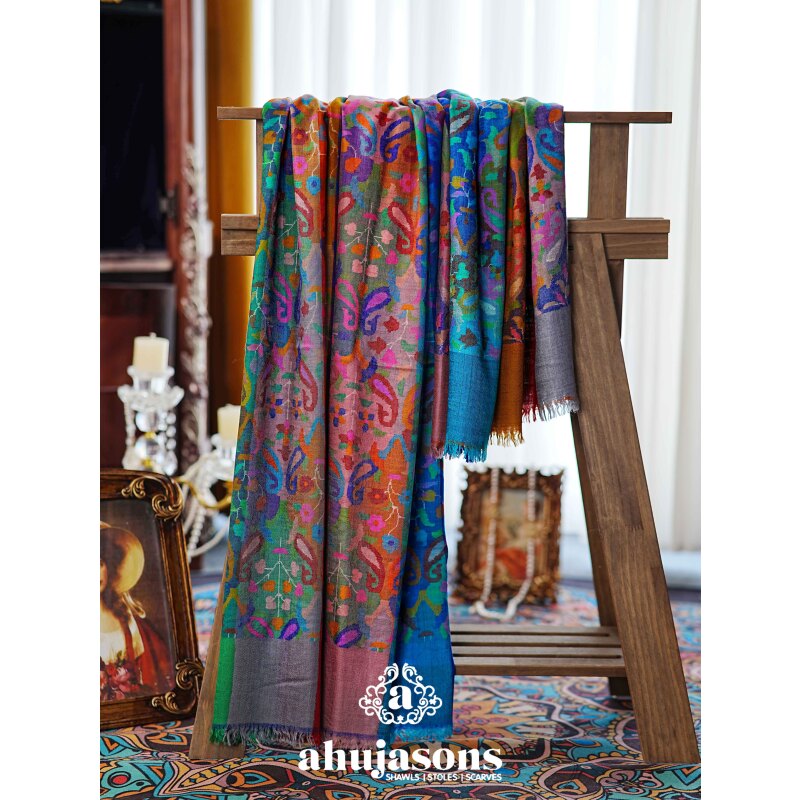 克什米尔pashmina披肩围巾 100*200 60048-09