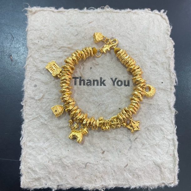 金城皇足金盘缠手串23.4