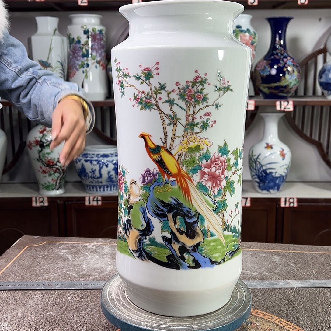 摆件陶景德镇陶瓷书富贵