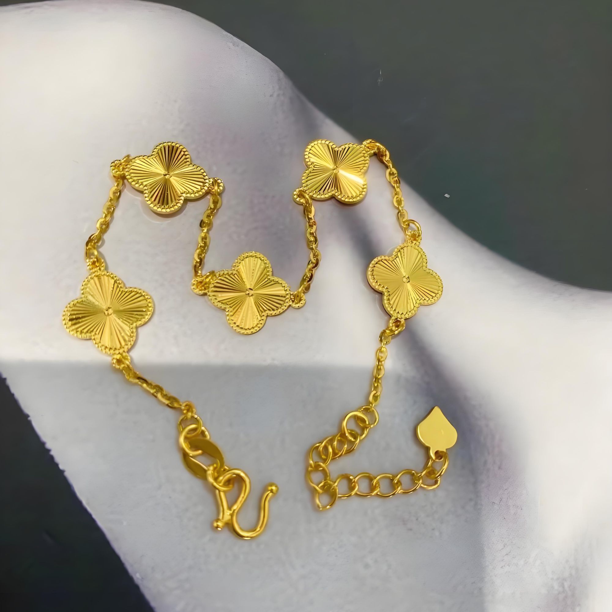 【水贝直发】999渡K四叶草手链条女款新中式