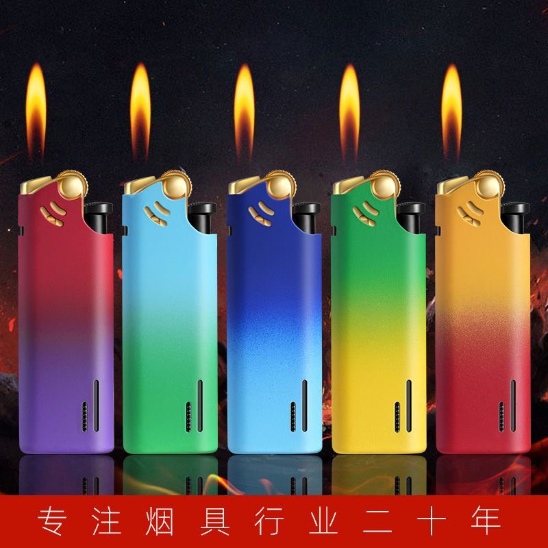 新款金属砂轮打火机搓轮明火滑轮一次性火机定制定做印字logo批发